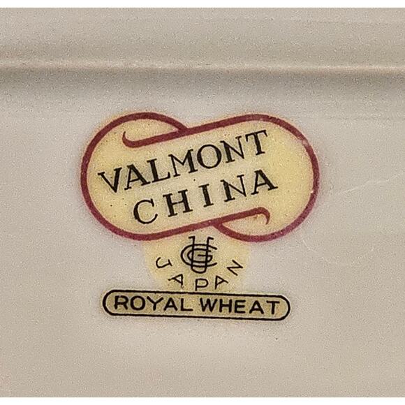Vintage 1950’s Valmont China Royal Wheat Pattern 14” Oval Serving Platter - Picture 4 of 5